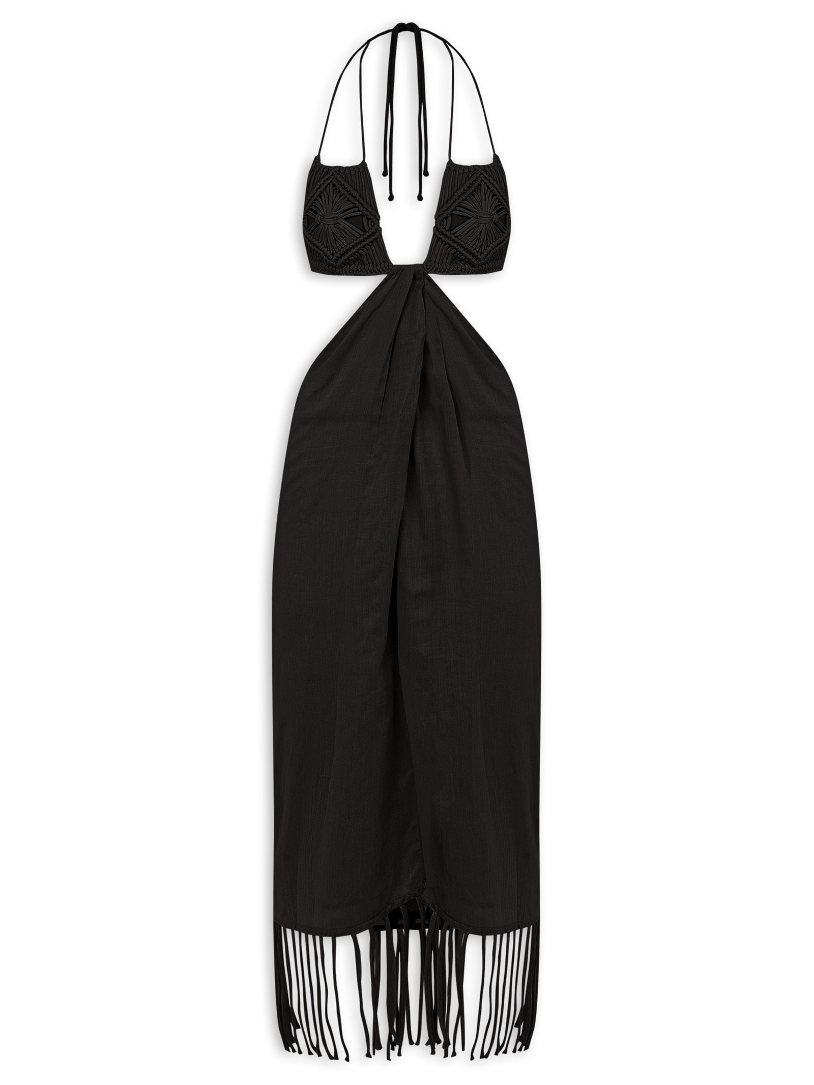 Vix - Vestido Midi Amra - Preto