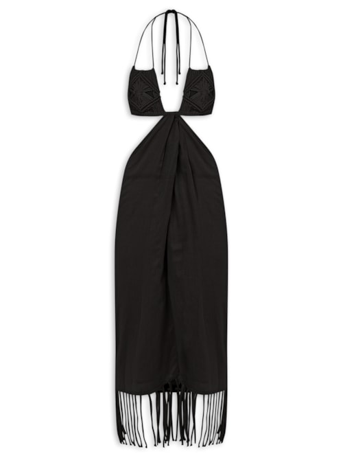 Vestido Midi Amra - Preto