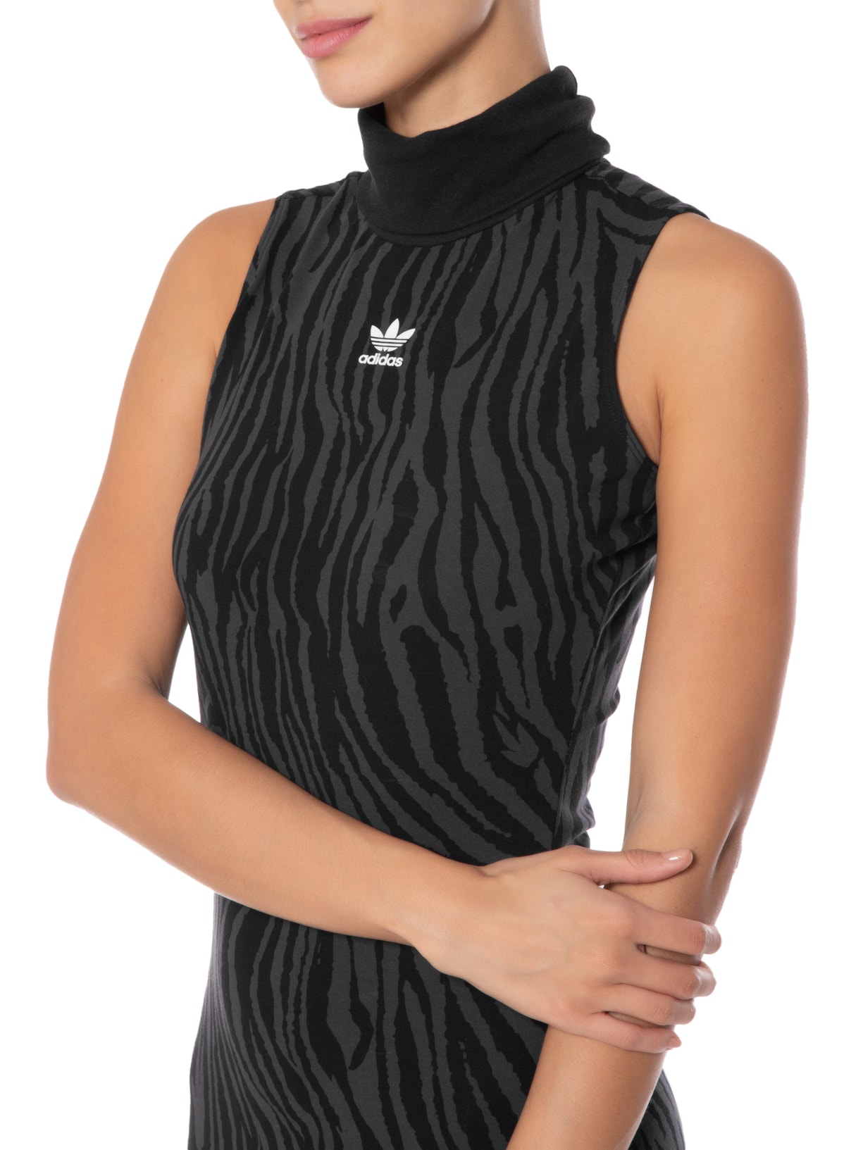 Vestido Midi Adidas Originals Animal Print