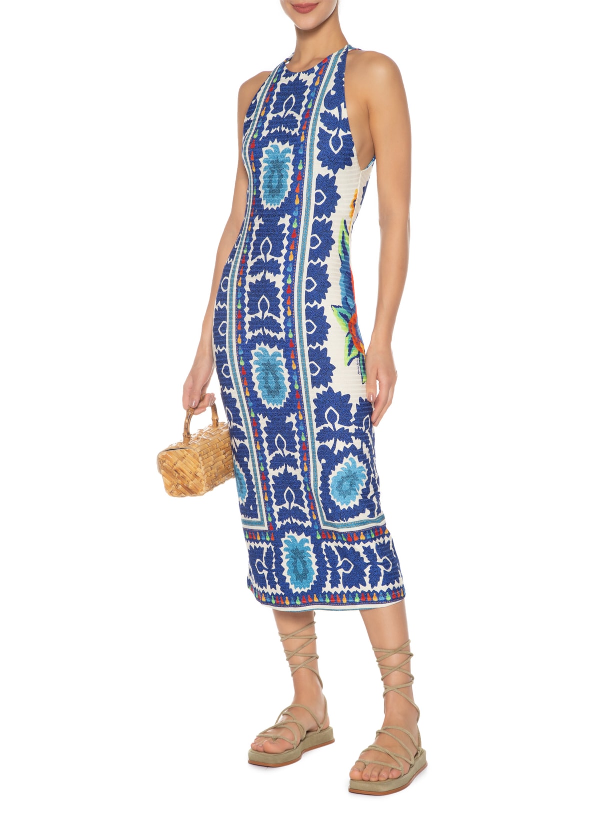 Vestido Midi Antuerpia Azul Farm