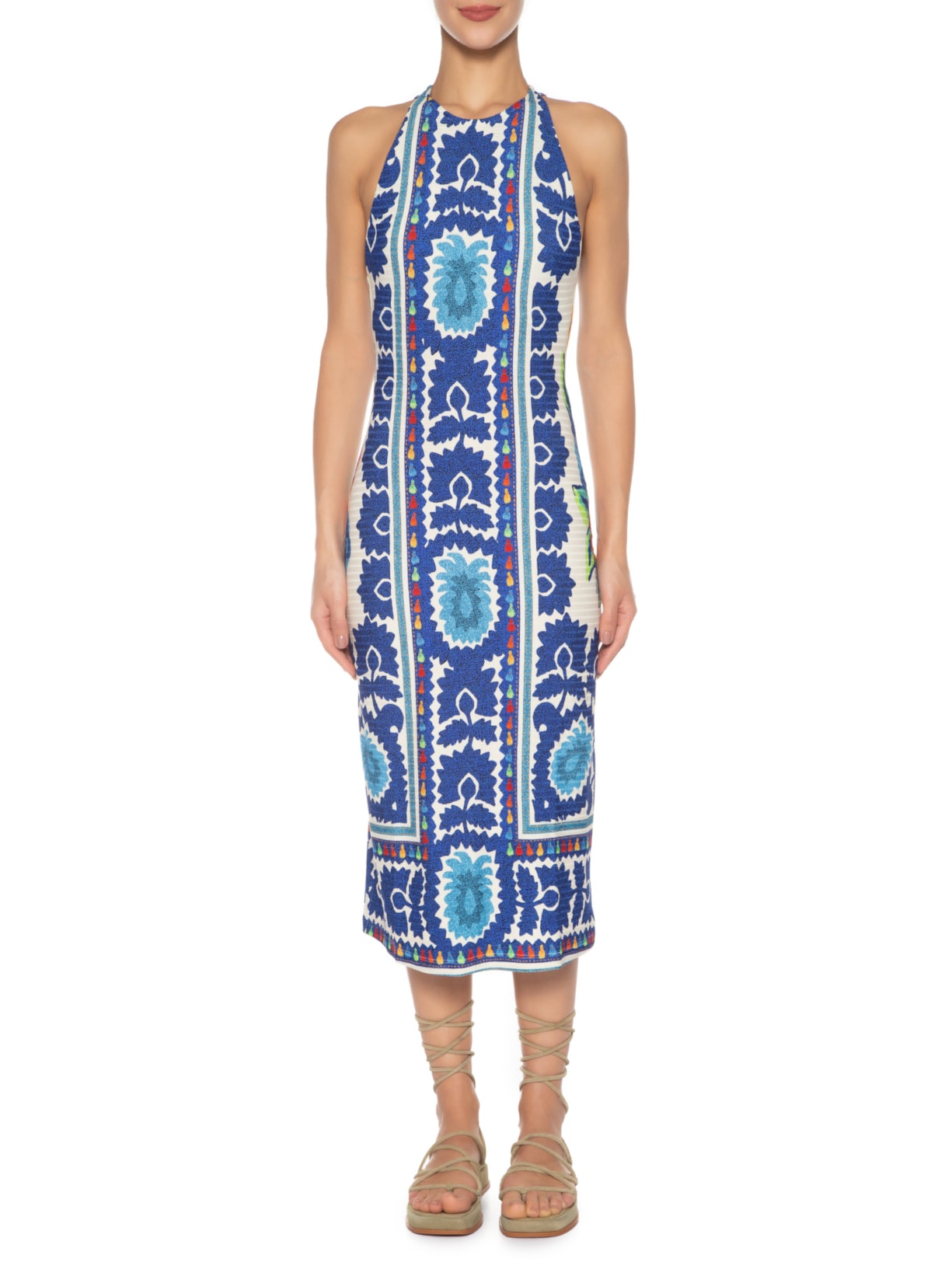 Vestido Midi Antuerpia Azul Farm