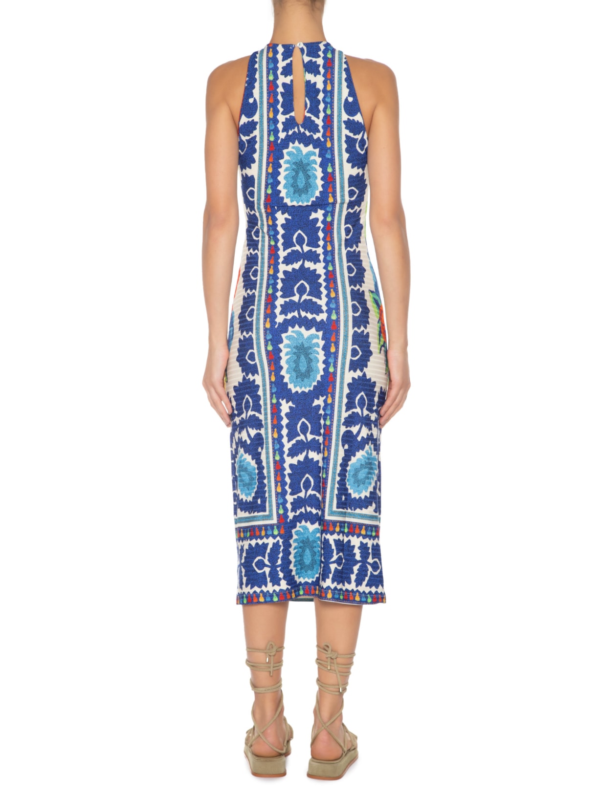 Vestido Midi Antuerpia Azul Farm