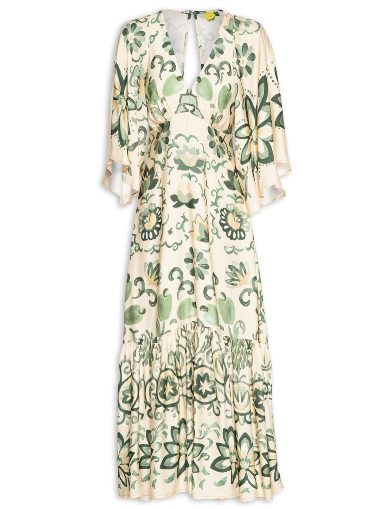 Vestido Midi Aquarela Tropical - Verde