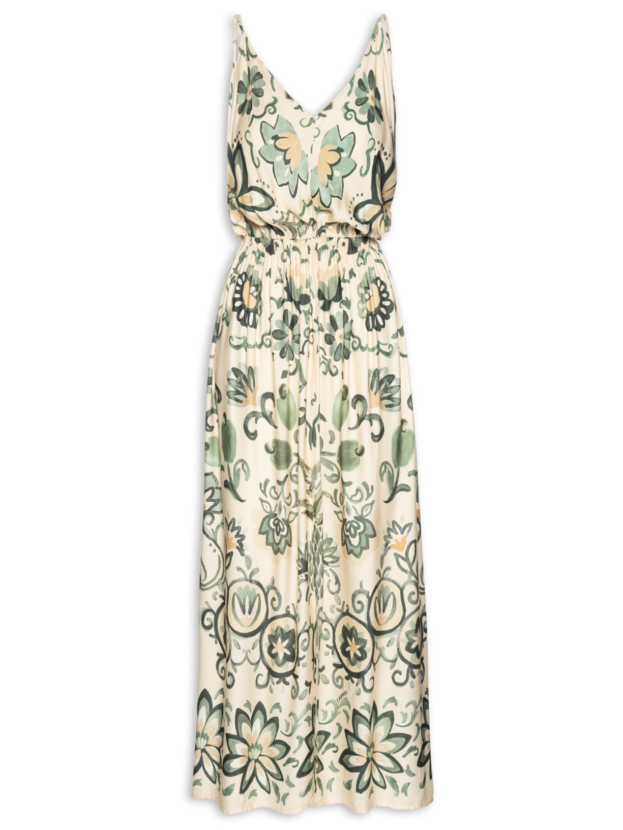 Vestido Midi Aquarela Tropical - Verde