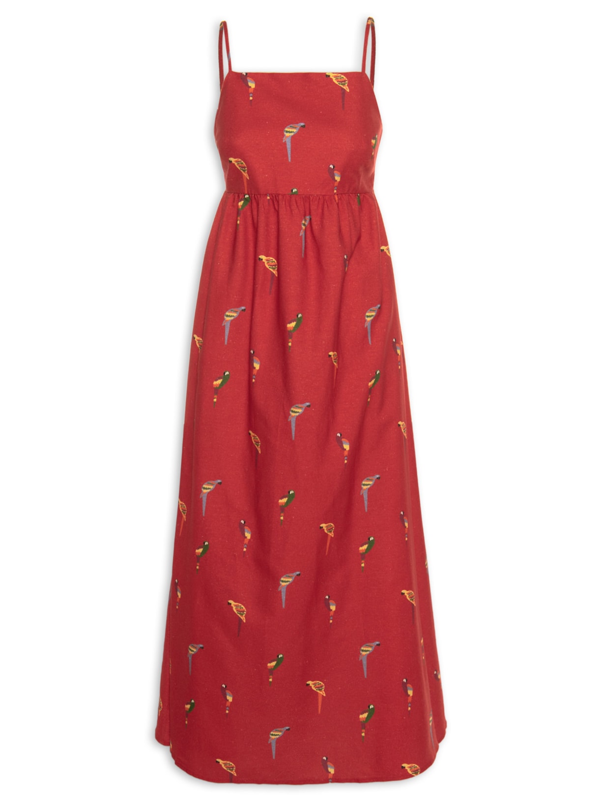 Vestido Midi Araritas - Vermelho