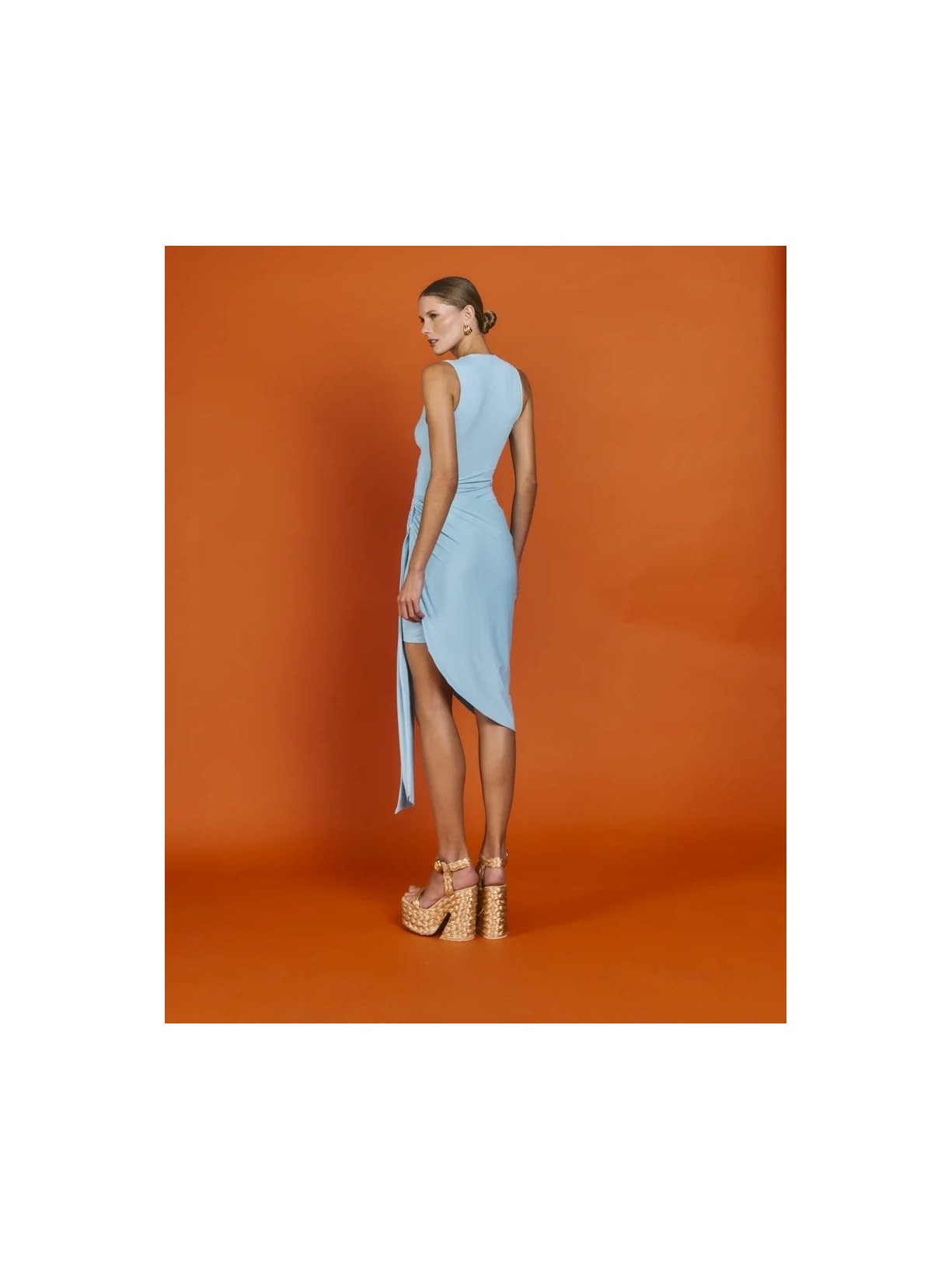 Vestido Midi Argolas Mareh Salácia Azul Céu Shop Ginger