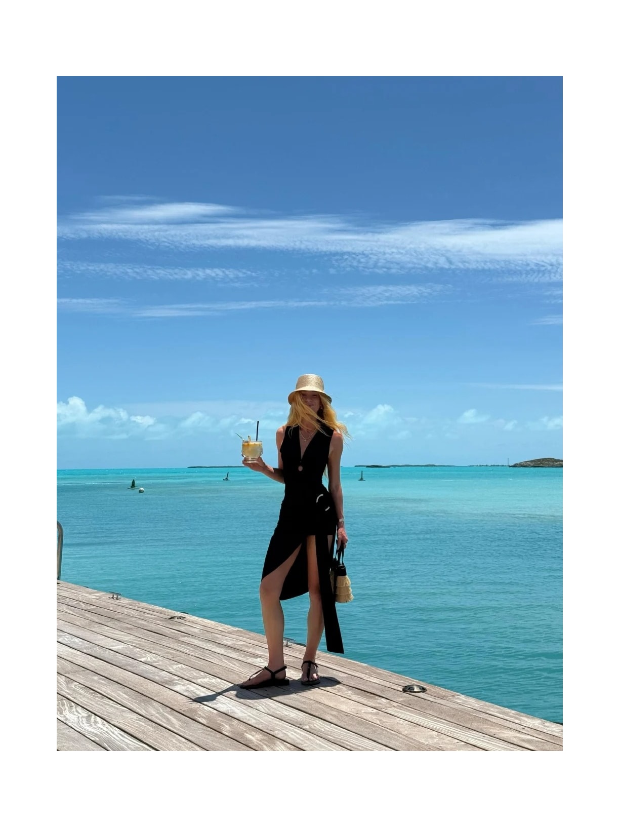 Vestido Midi Argolas Mareh Salácia Preto Shop Ginger