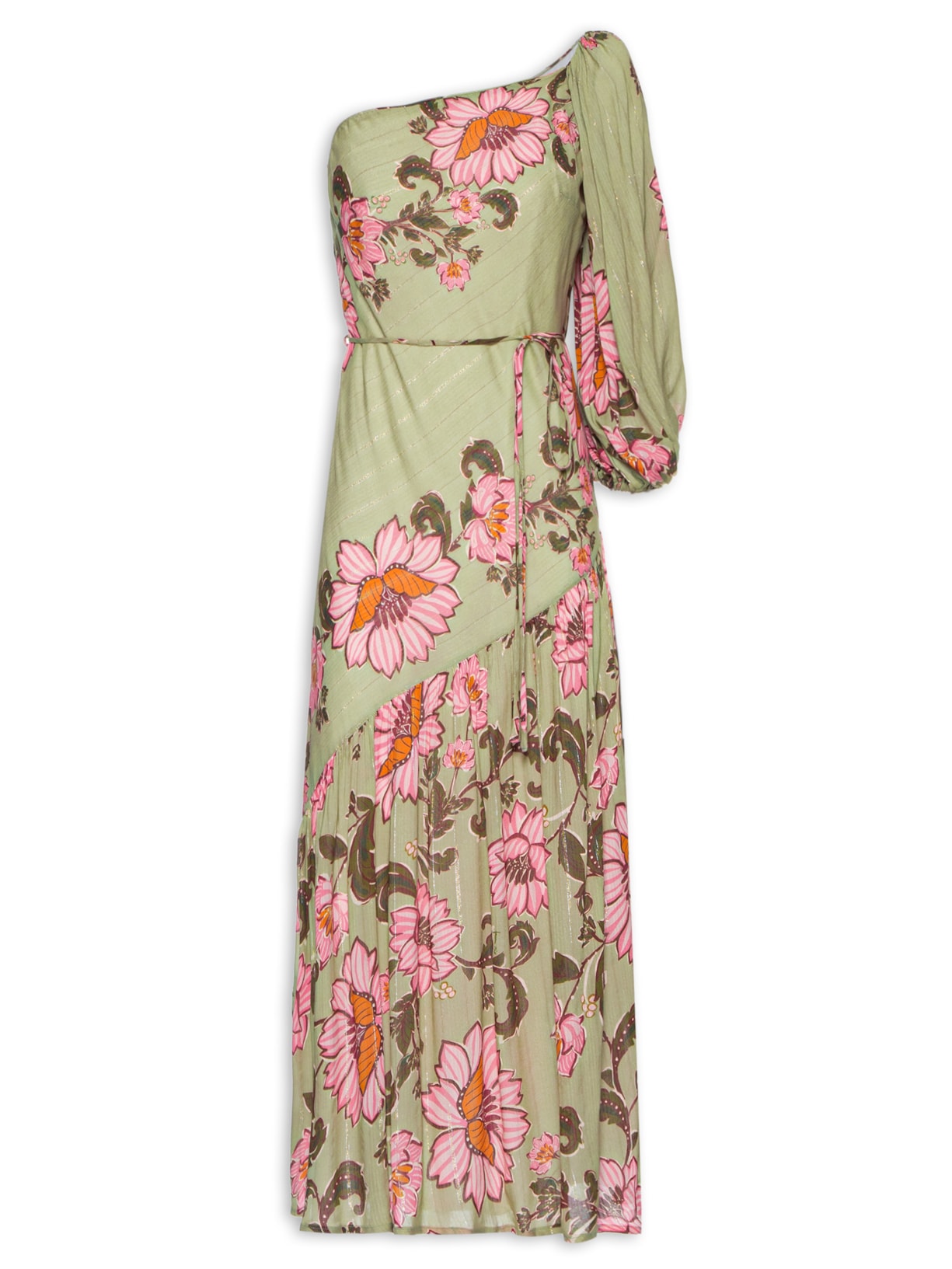 Vestido Midi Aurora Floral - Verde