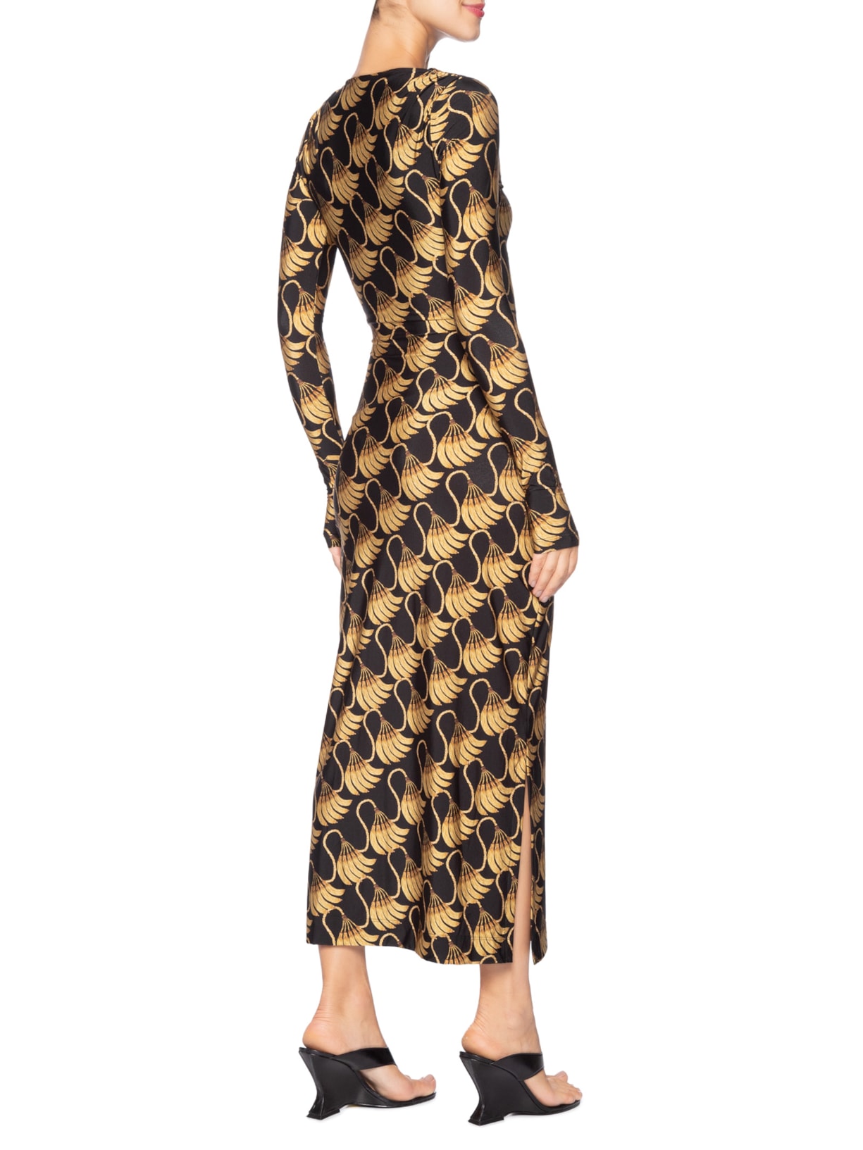 Vestido Midi Banana Tassel Preto Farm