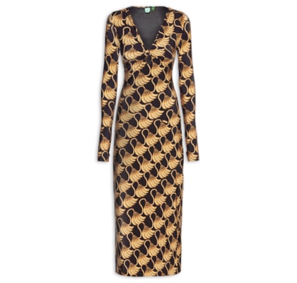 Vestido Midi Banana Tassel - Preto