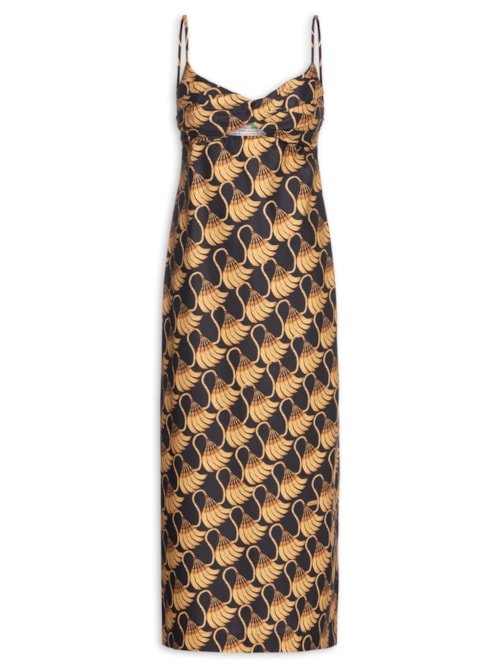 Vestido Midi Banana Tessel Mini - Preto