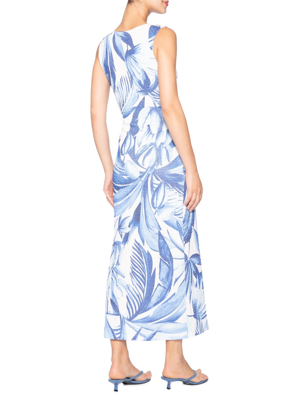 Vestido Midi Bananarte Importado Azul Farm