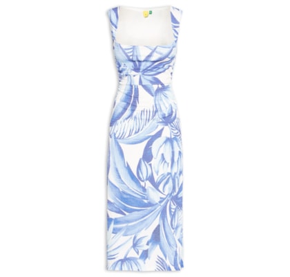 Vestido Midi Bananarte Importado - Azul