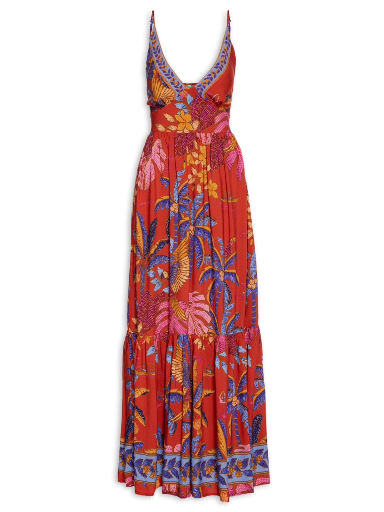 Vestido Midi Banho de Rio - Vermelho