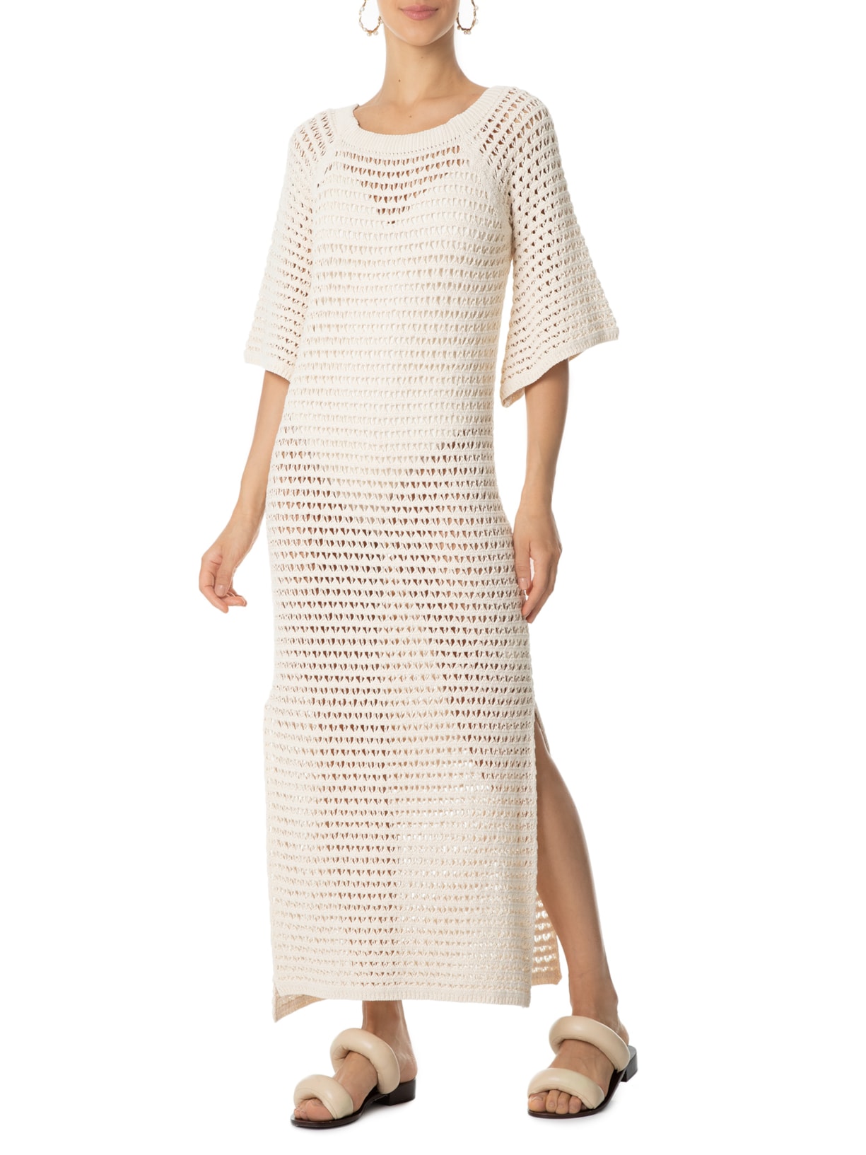 Vestido Midi Bege Anselmi