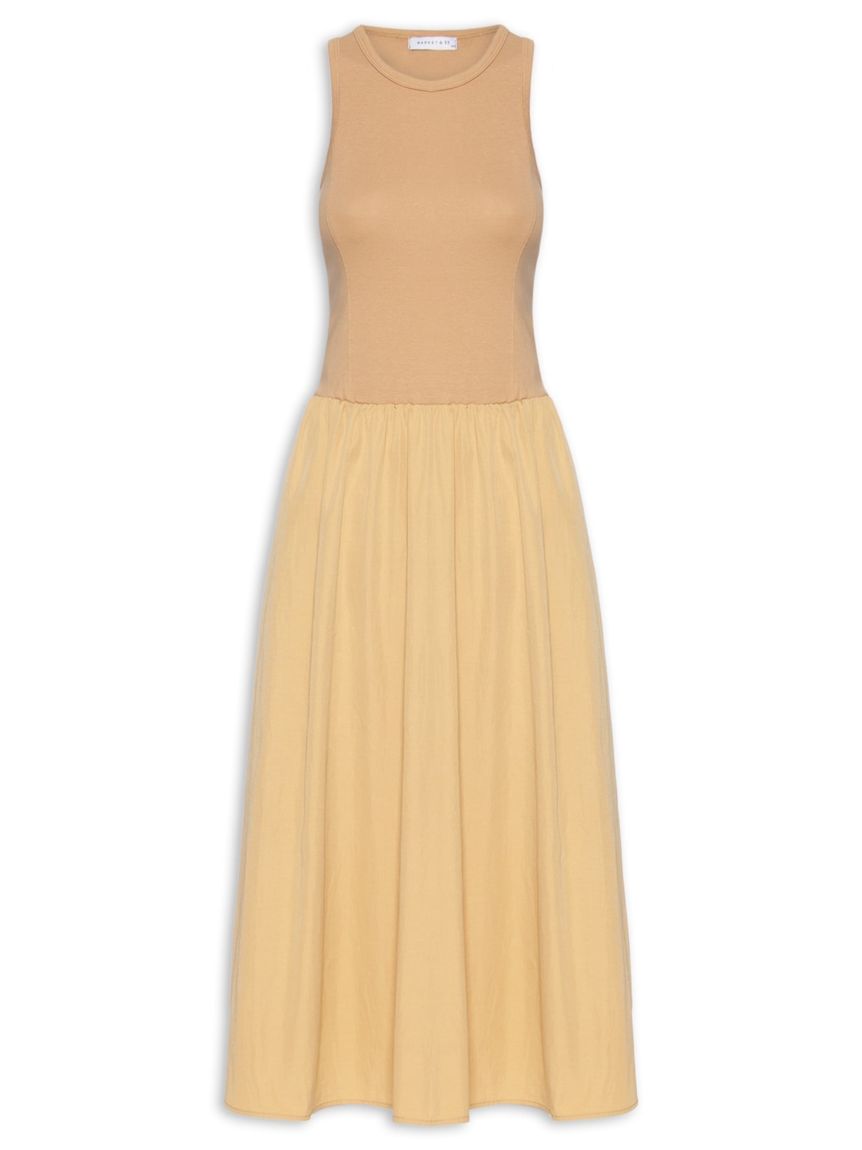 Vestido Midi Bege Market 33