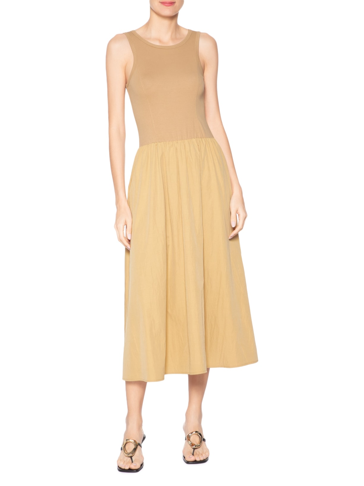 Vestido Midi Bege Market 33