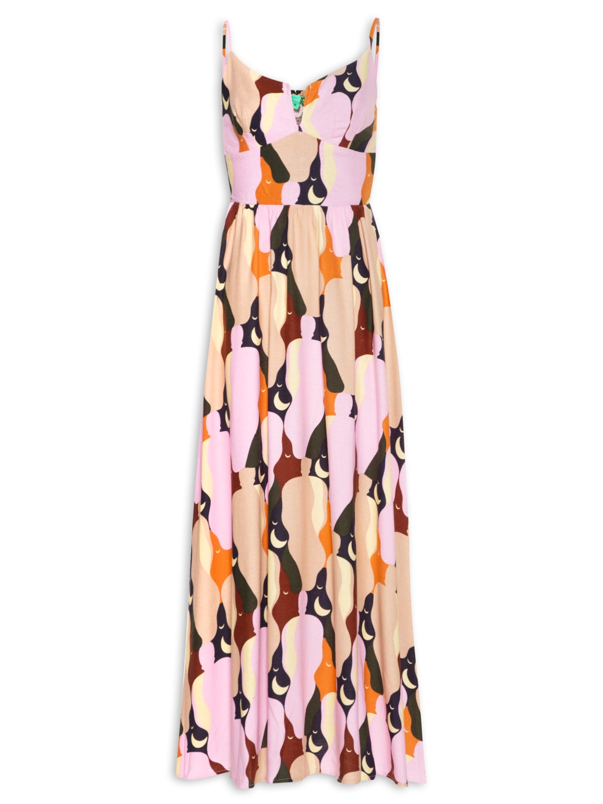Vestido Midi Beijo Rosa Farm