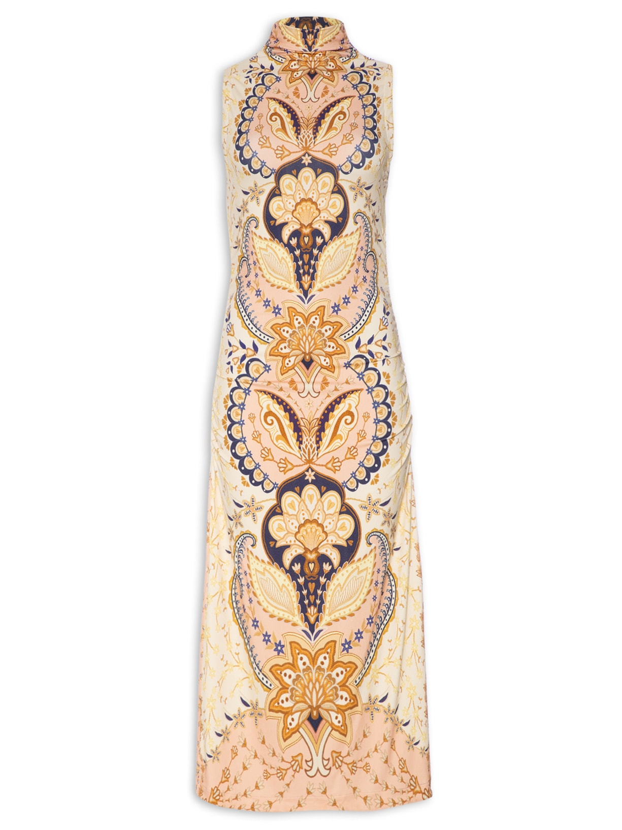 Vestido Midi Beleza Boho - Amarelo