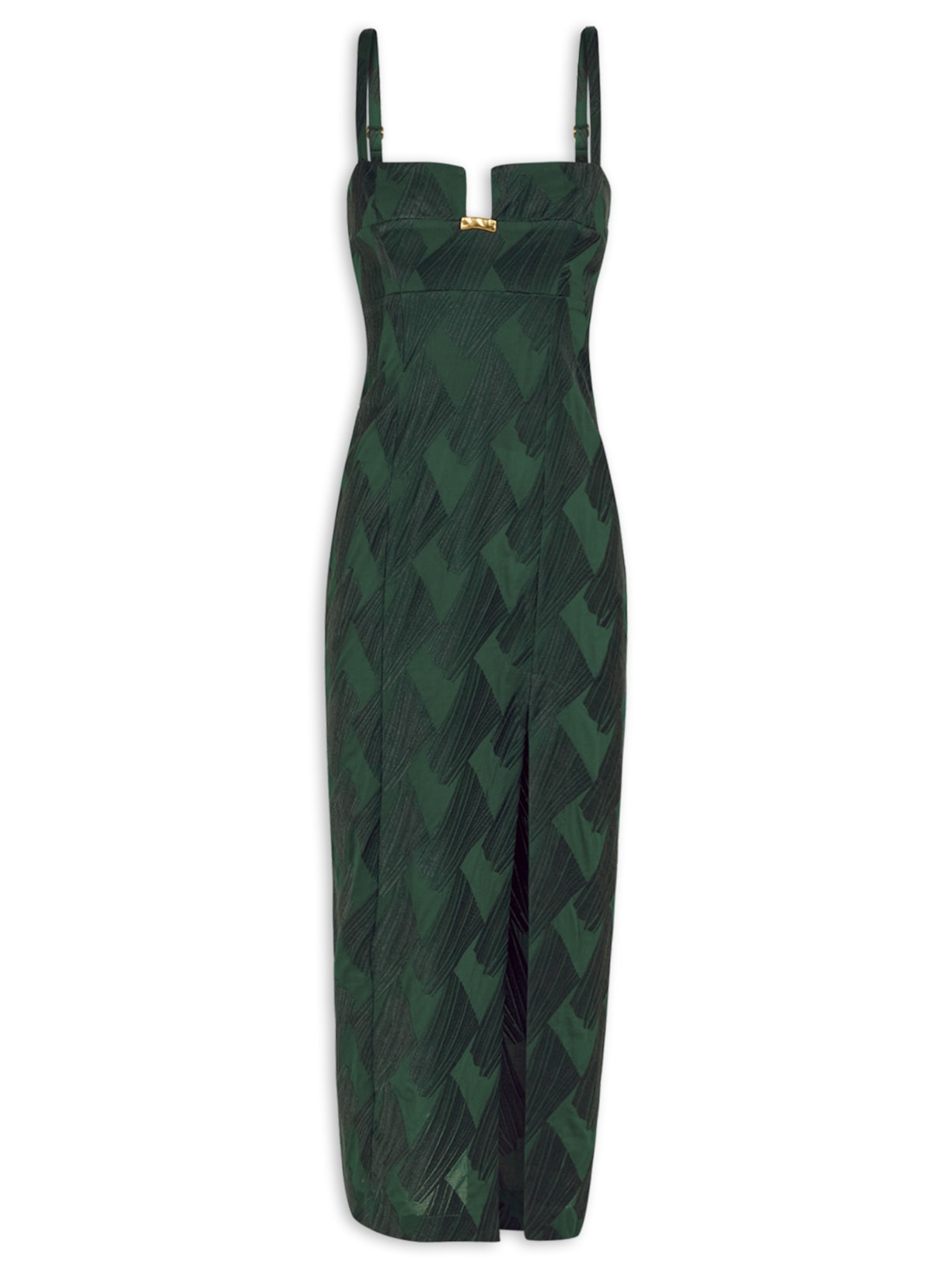 Vestido Midi Bella Det Verde Vix
