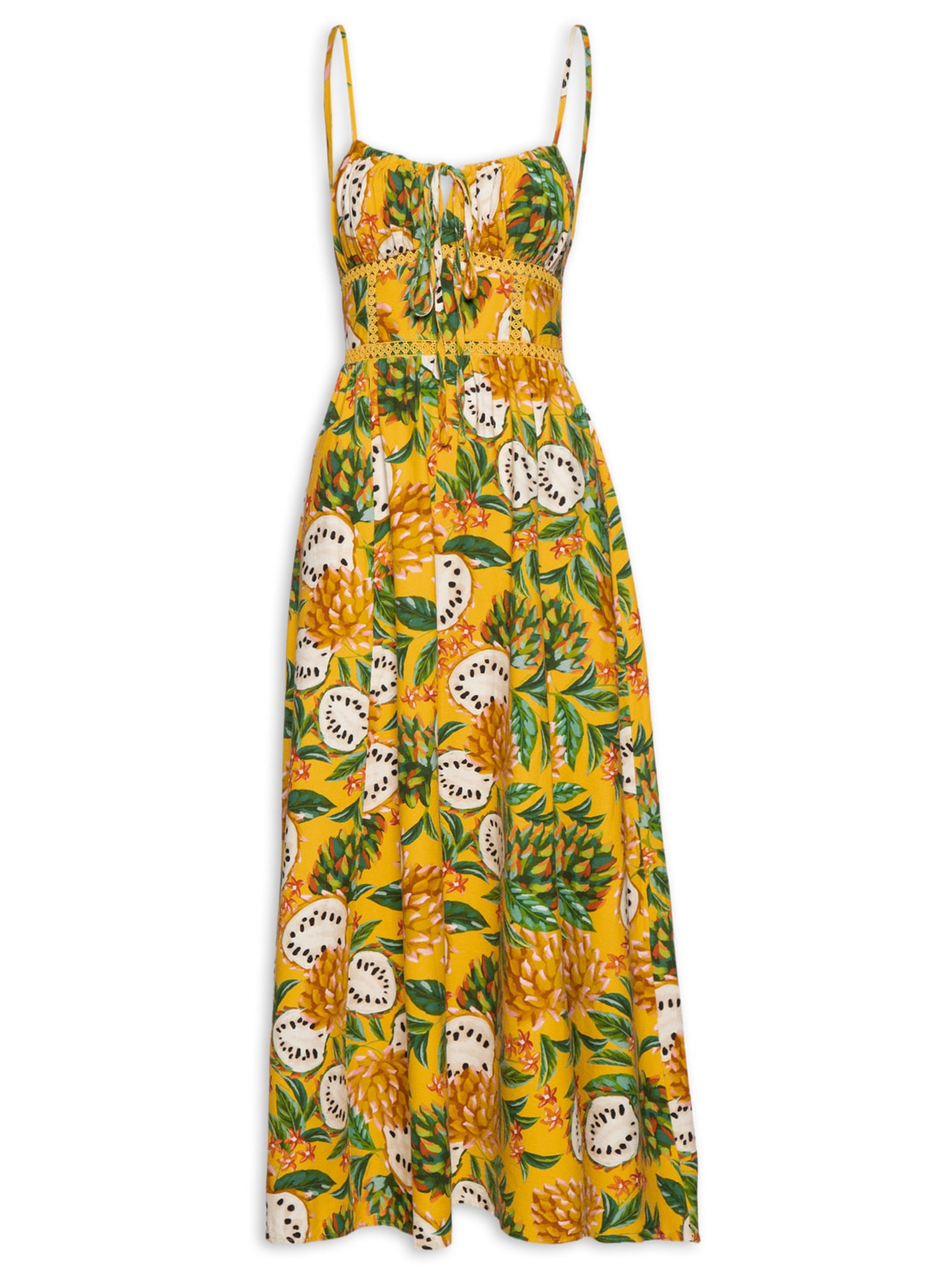 Vestido Midi Biriba - Amarelo