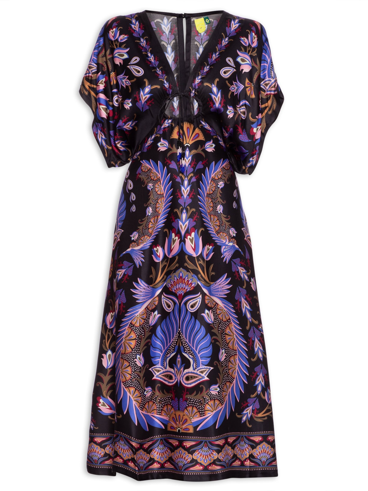 Vestido Midi Boho Lunar - Preto