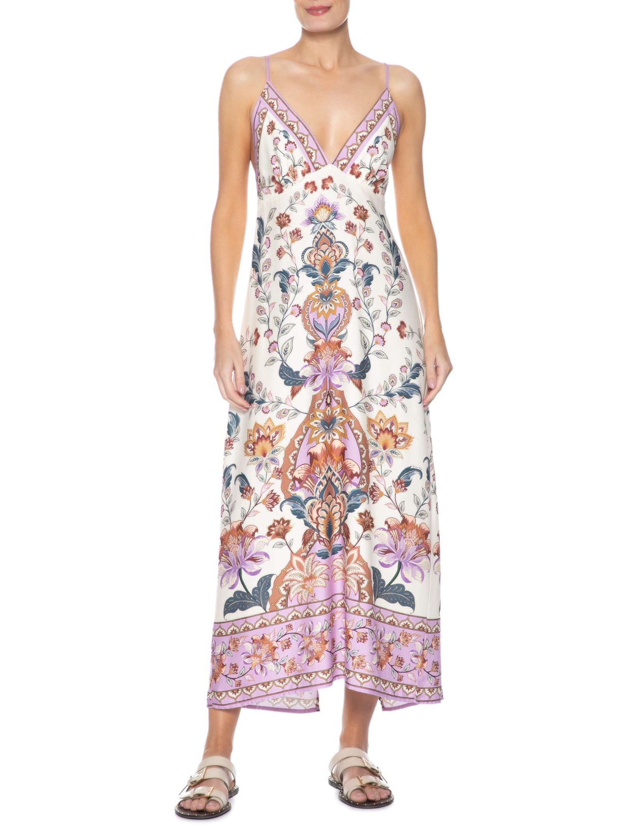 Vestido Midi Boho Maravilha Off White Farm
