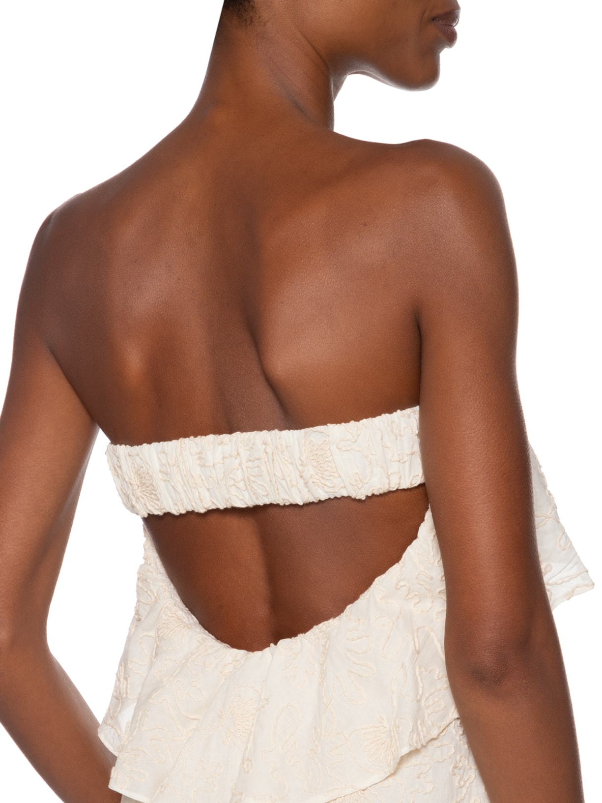 Vestido Midi Bordado Cadarço Branco Dress To