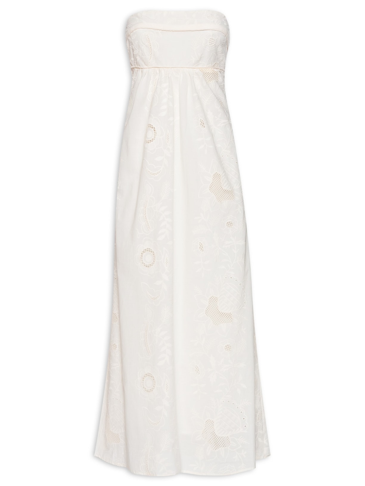 Vestido Midi Bordado Jay - Off White