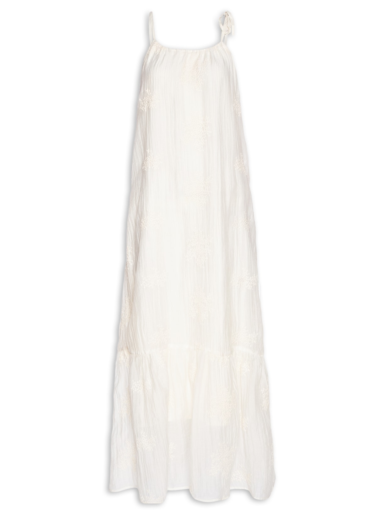 Vestido Midi Bordado - Off White
