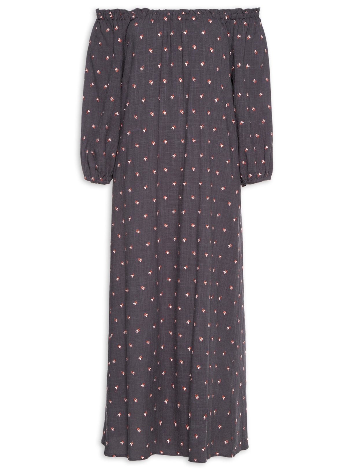 Vestido Midi Bordado Polen - Azul