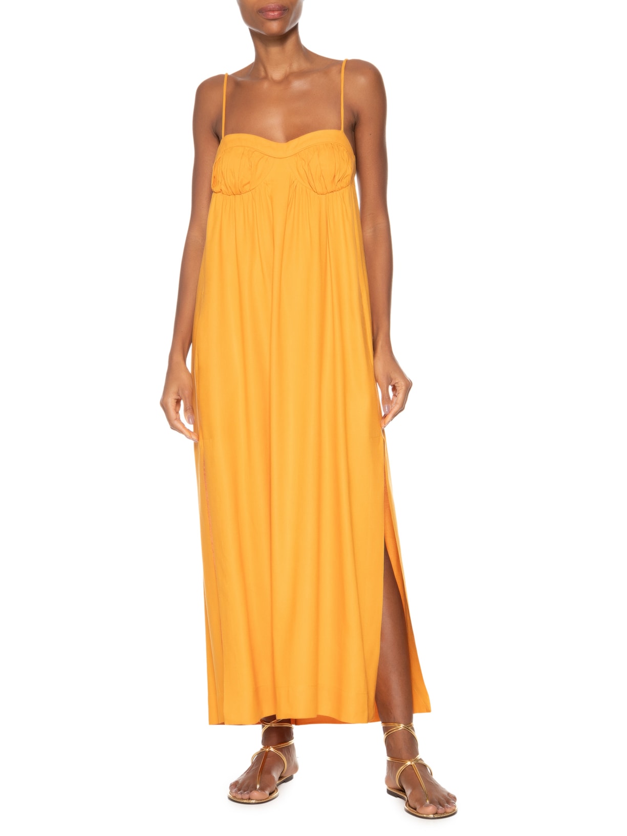 Vestido Midi Brick Laranja Animale