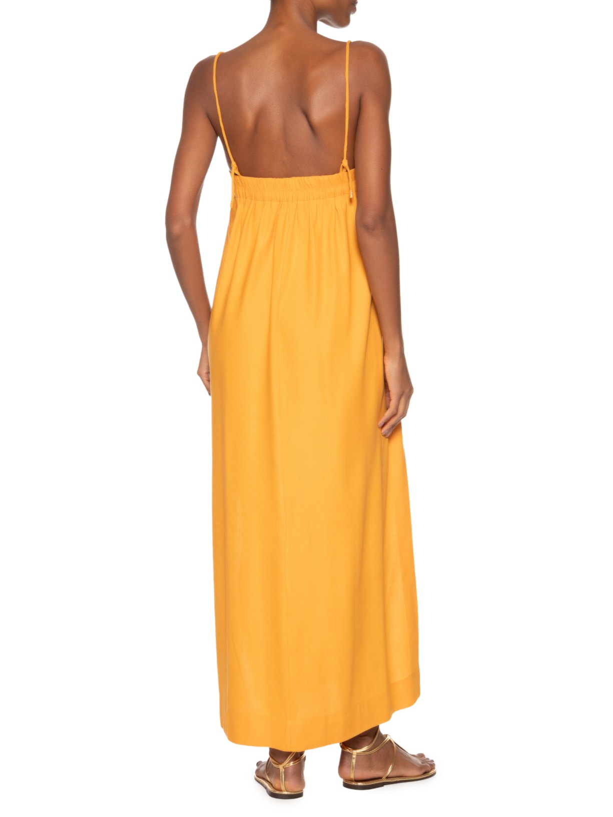 Vestido Midi Brick Laranja Animale