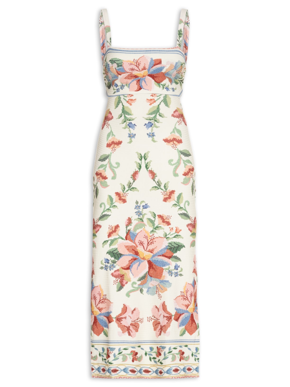Vestido Midi Brisa Serena Off White Farm