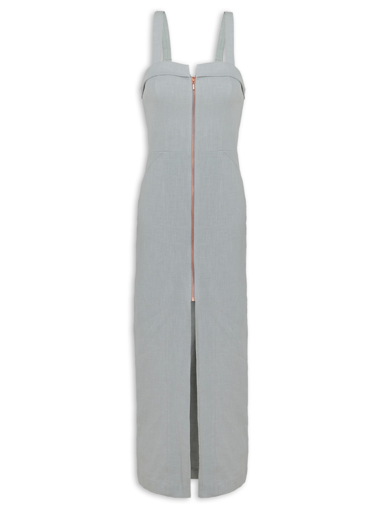 Vestido Midi Bruna Cinza Vix