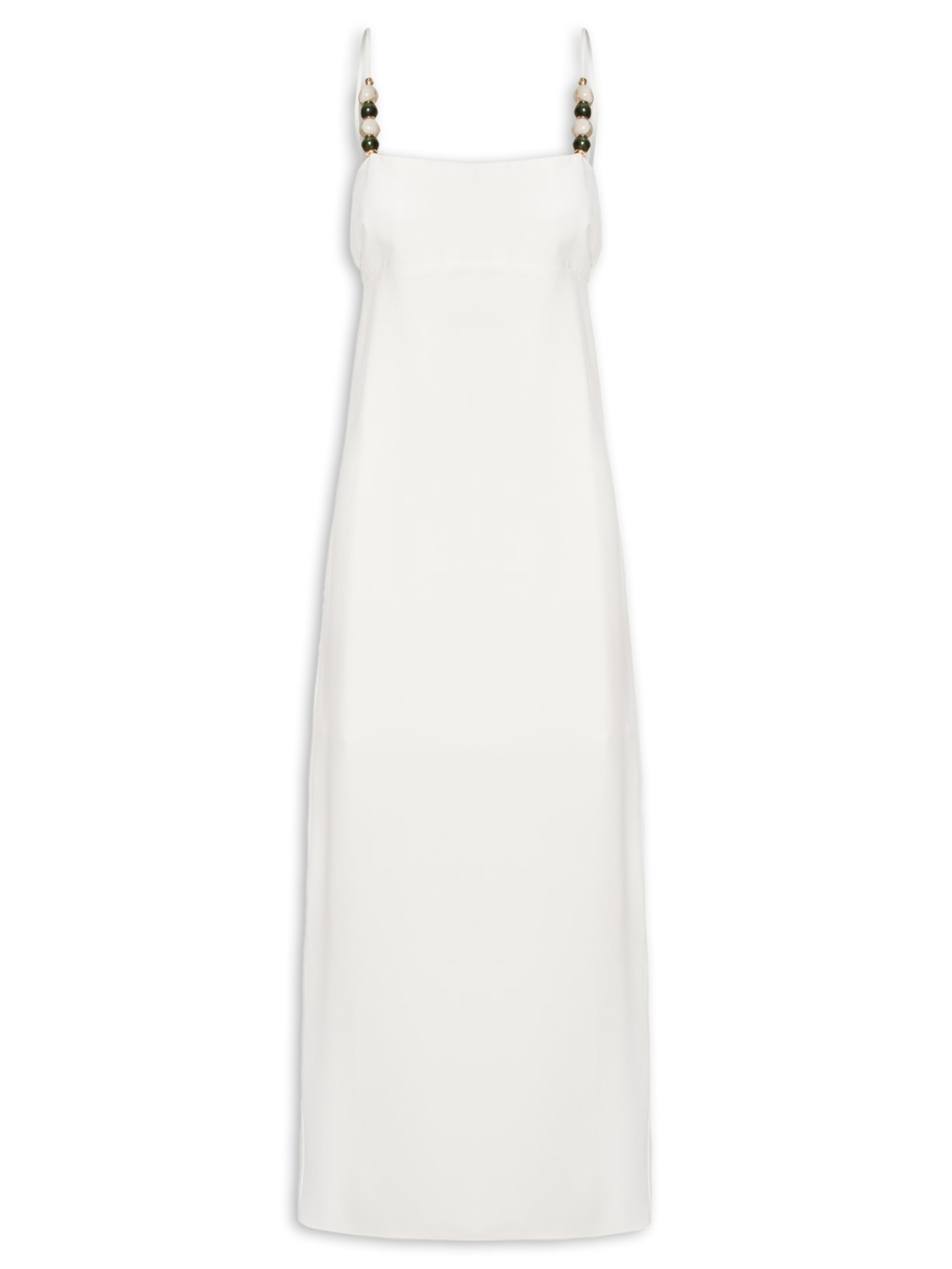Vestido Midi Busto Pregas - Off White