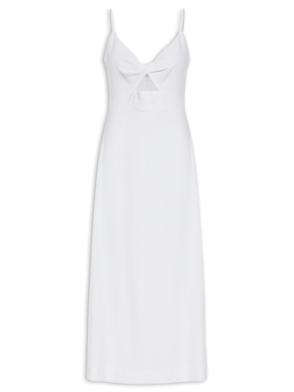 Vestido Midi Busto Torcido - Branco