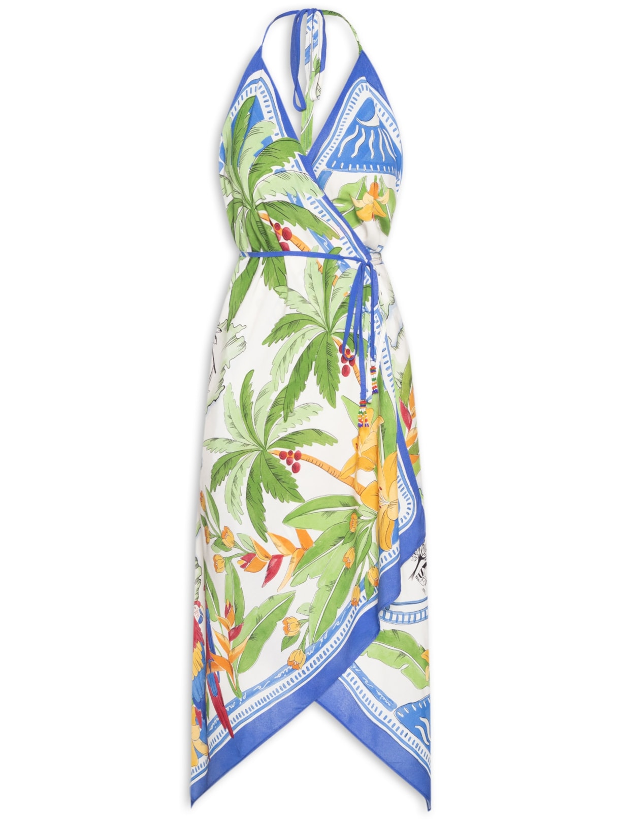 Vestido Midi Cachecoeur Destino Tropical - Azul