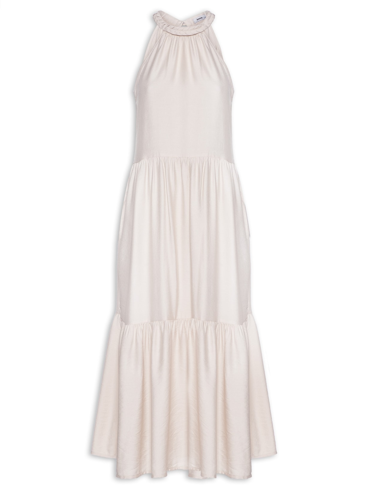 Vestido Midi Cava Americana - Bege