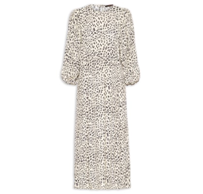 Vestido Midi Cava Quadrada Onça Abby - Animal Pint