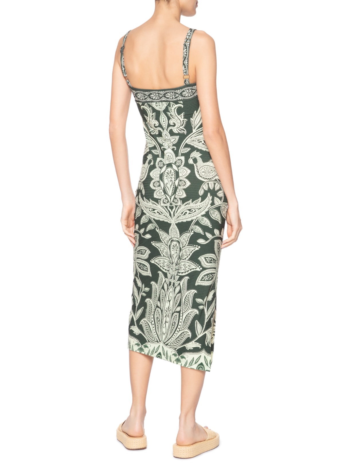 Vestido Midi Céu De Arara Verde Farm