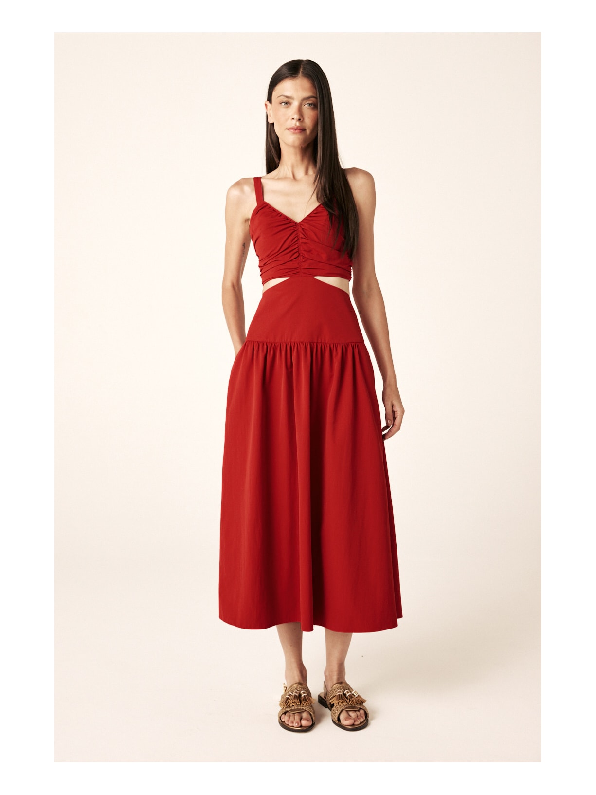 Vestido Midi Christmas V26 Vermelho Mixed