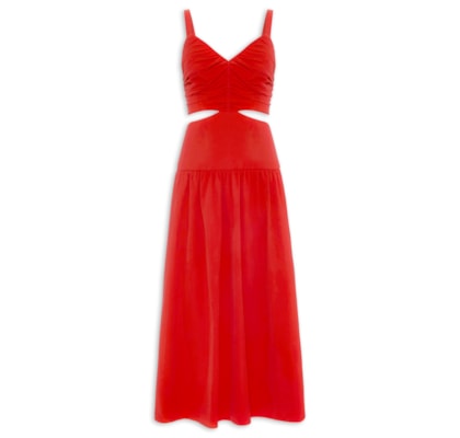 Vestido Midi Christmas V26 - Vermelho