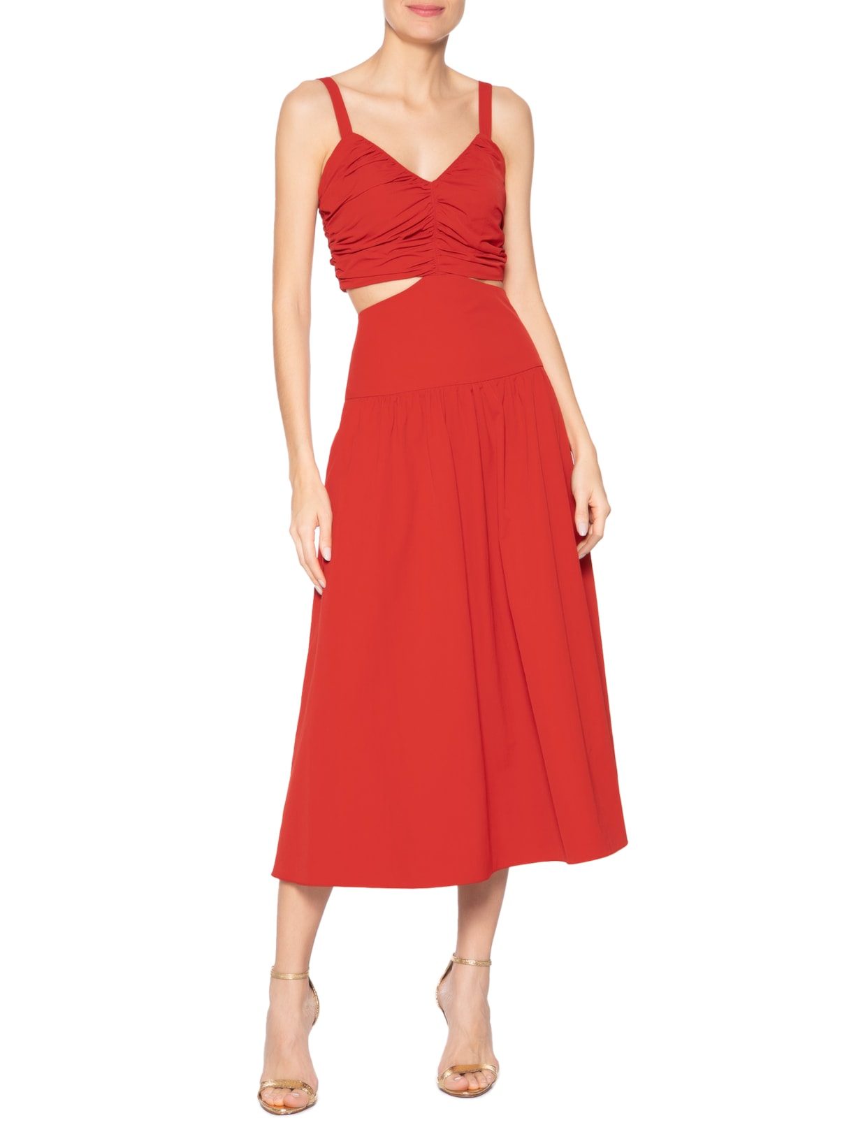 Vestido Midi Christmas V26 Vermelho Mixed
