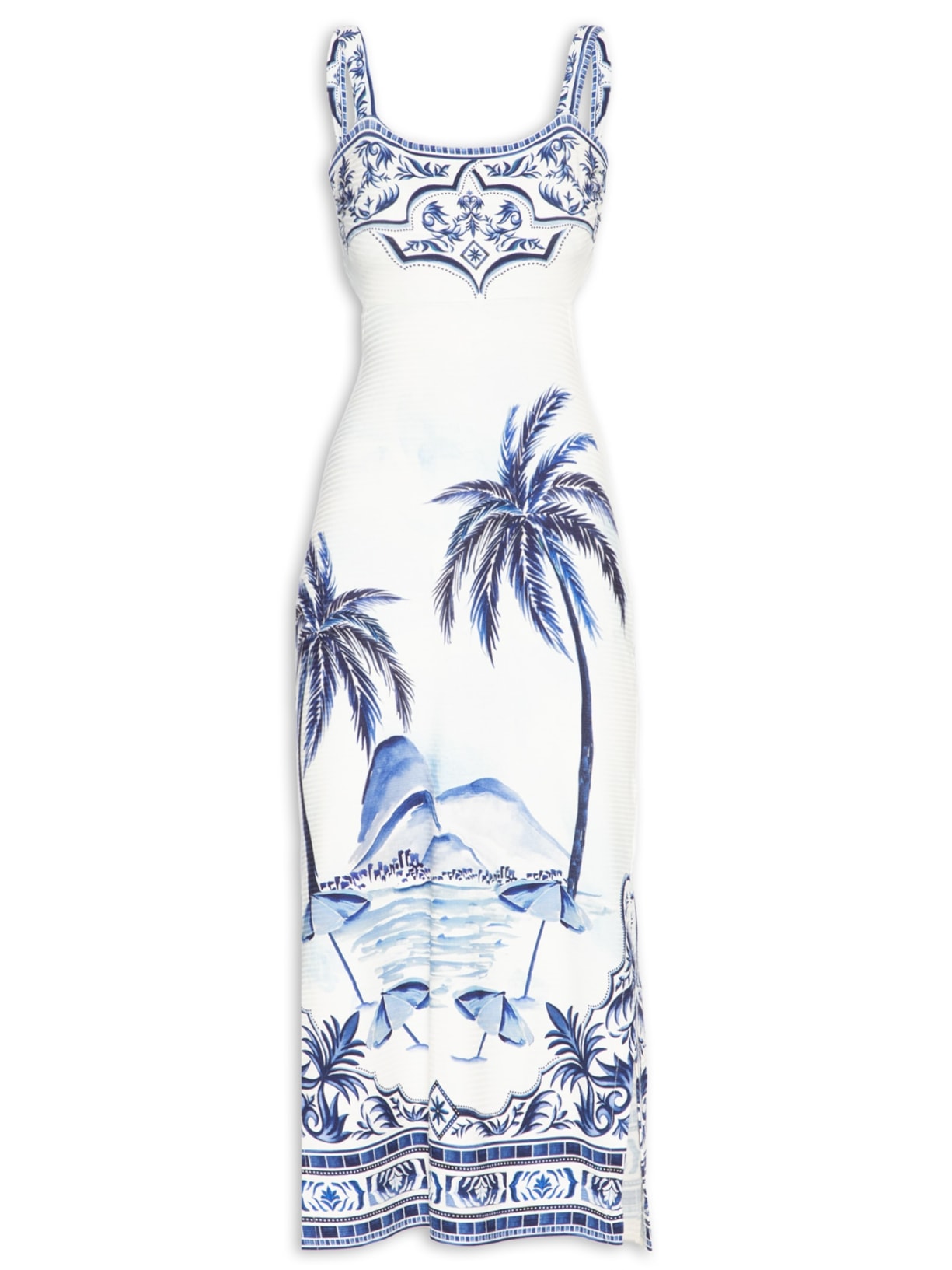 Vestido Midi Cidade Maravilha Branco Farm