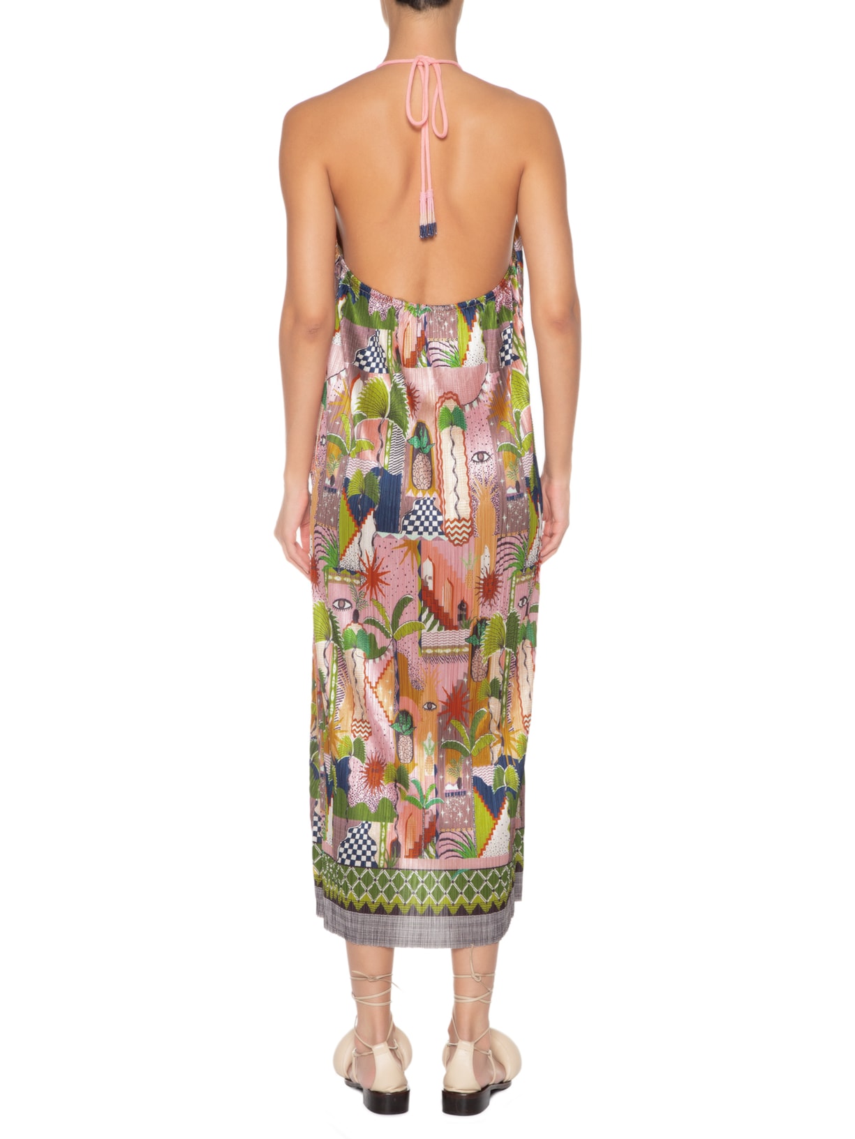 Vestido Midi Cidade Mística Rosa Farm