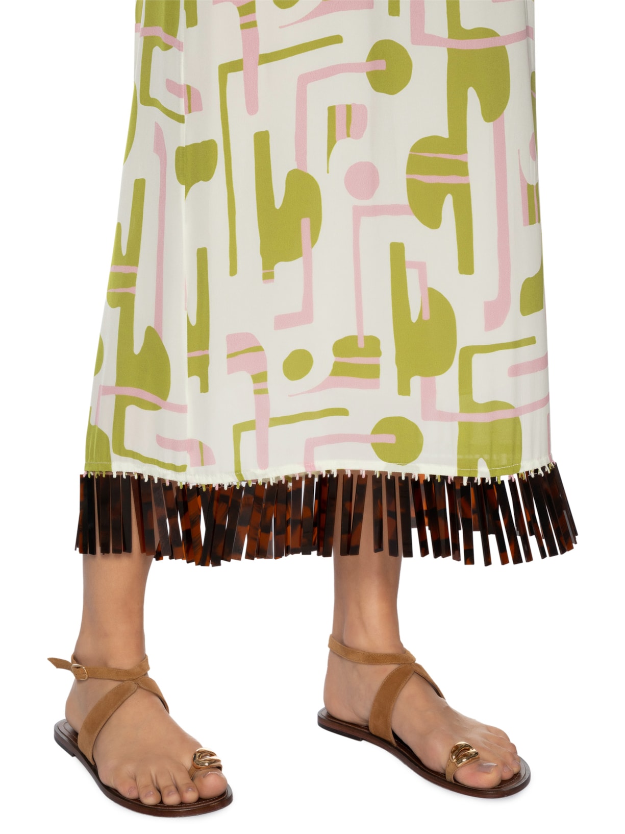 Vestido Midi Com Aplicações Verde Adriana Degreas