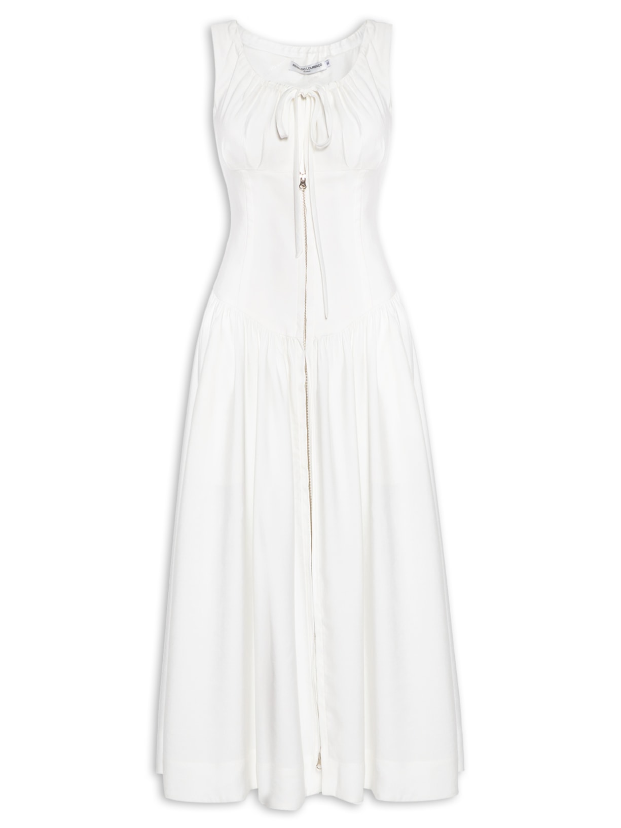 Vestido Midi Com Corset - Branco