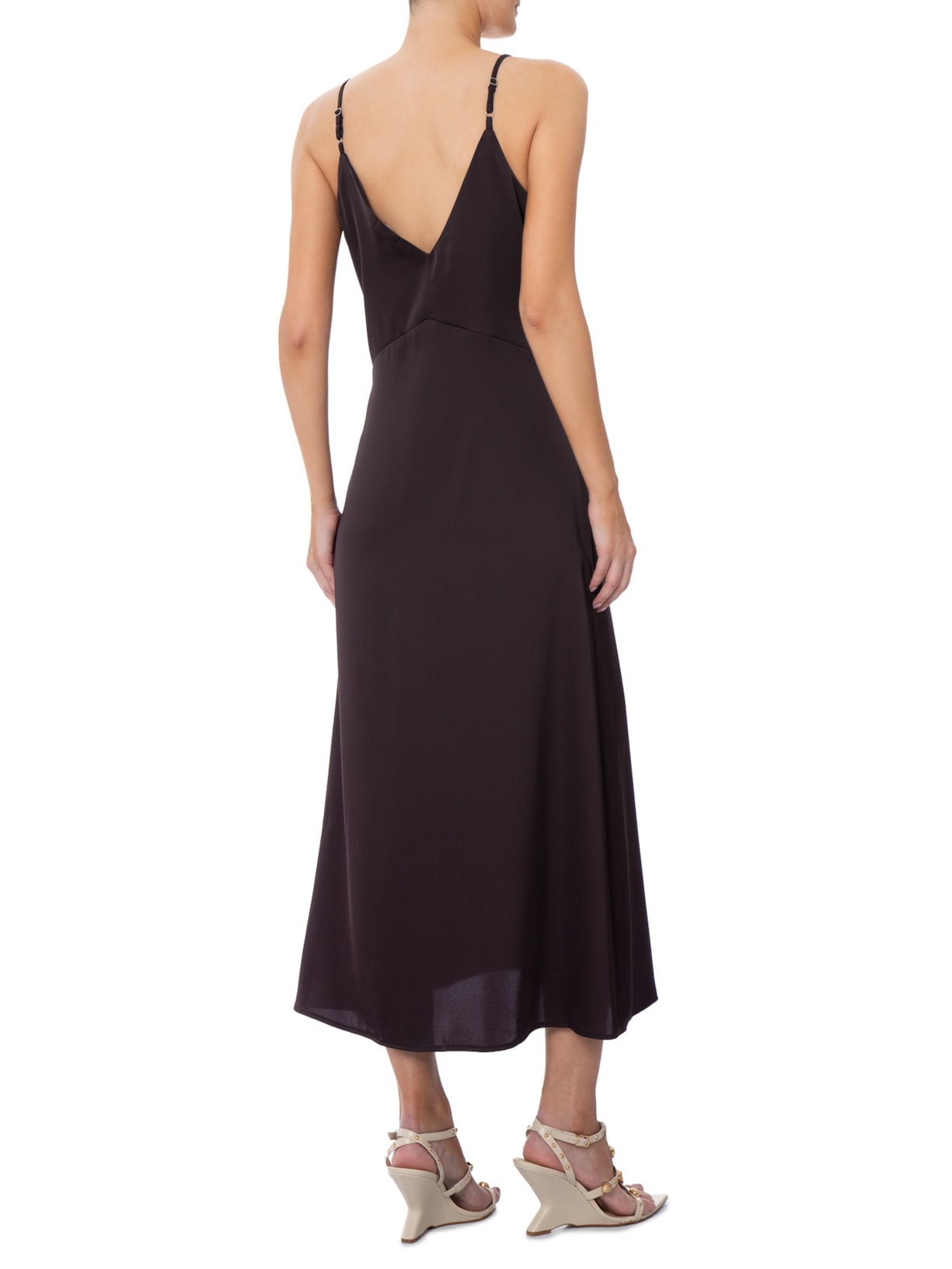 Vestido Midi Com Detalhes Em Renda Roxo Market 33