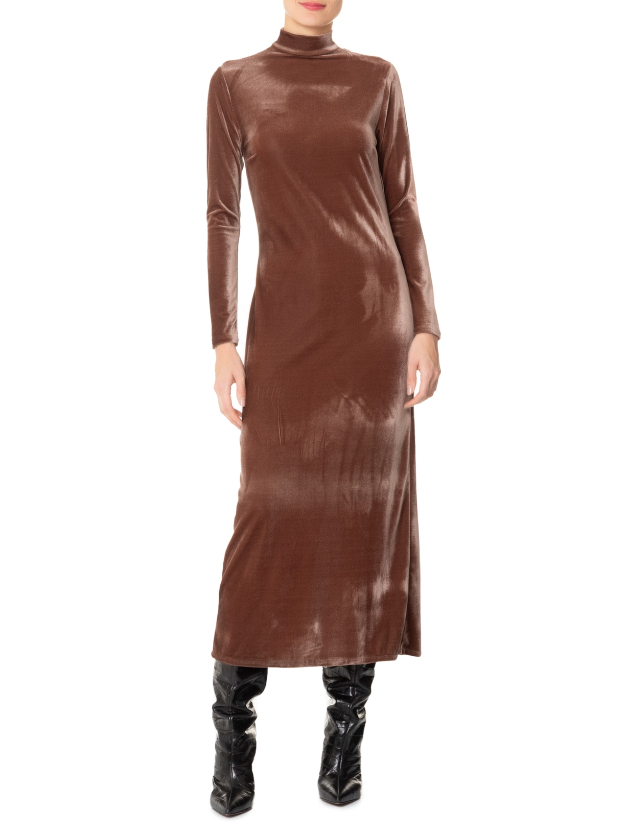 Vestido Midi Com Recorte Nas Costas Marrom '2Essential